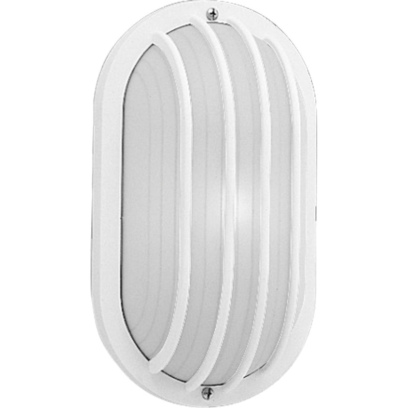 Polycarbonate 10.5" Bulkhead Outdoor Wall Sconce P5705 in White