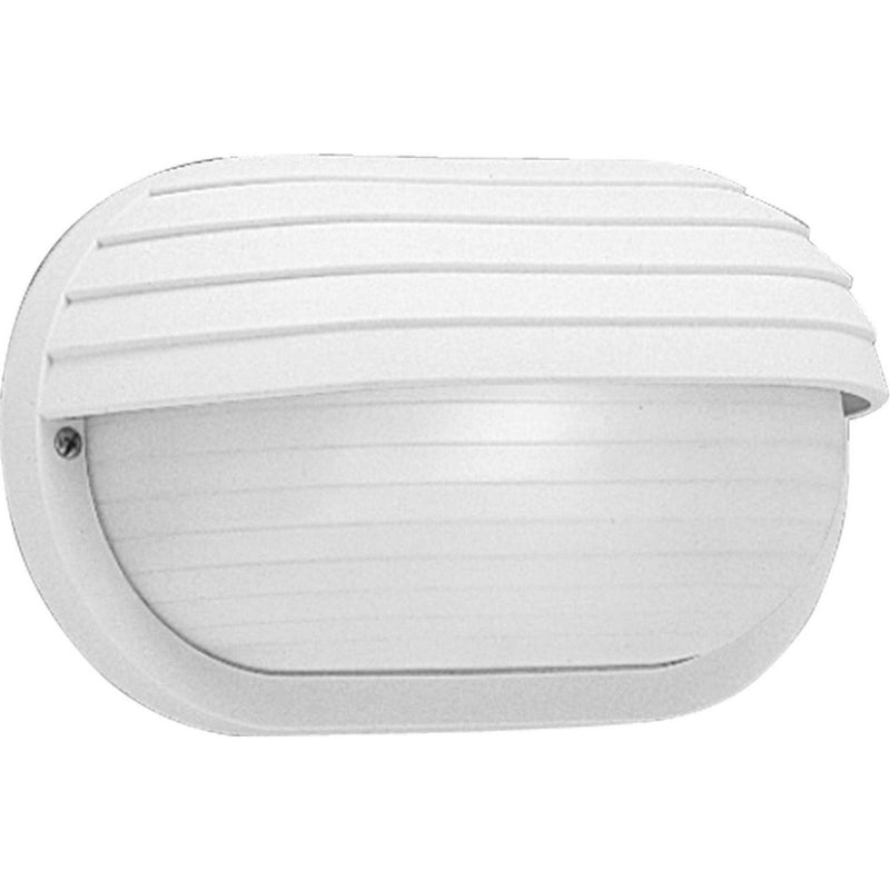 Polycarbonate 10.5" Bulkhead Outdoor Wall Sconce P5706 in White