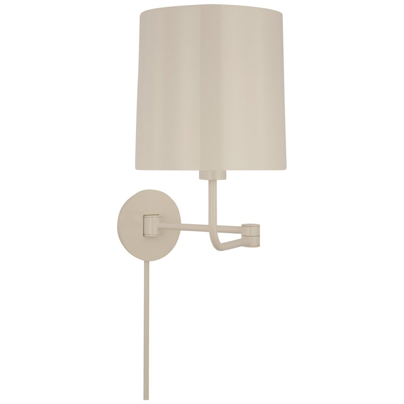Go Lightly Swing Arm Wall Lamp in China White