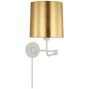 Go Lightly Swing Arm Wall Lamp in China White