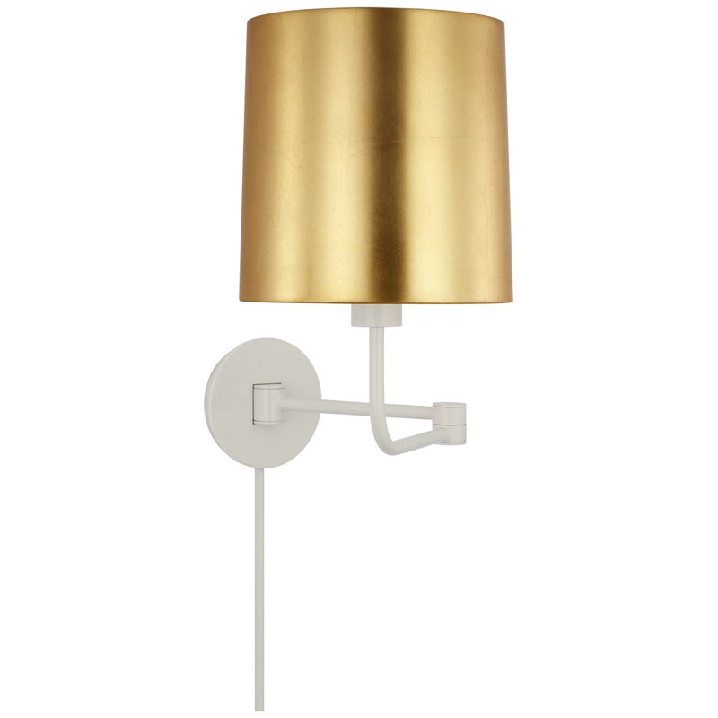 Go Lightly Swing Arm Wall Lamp in China White