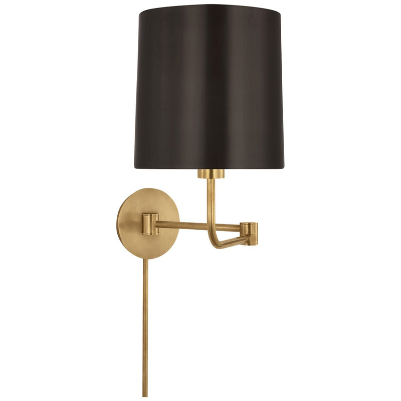 Go Lightly Swing Arm Wall Lamp in Soft Brass