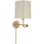 Go Lightly Swing Arm Wall Lamp in Soft Brass