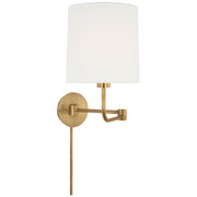 Go Lightly Swing Arm Wall Lamp in Soft Brass