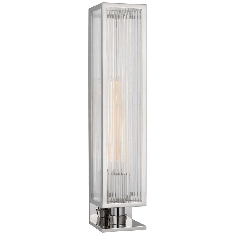 York 24" Single Box Wall Sconce in Polished Nickel