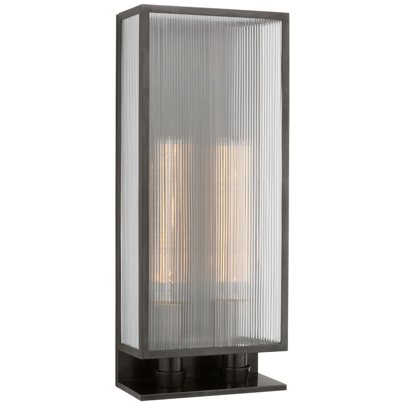 York 24" Double Box Outdoor Wall Sconce BBL 2183 in Bronze