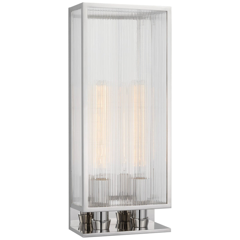York 24" Double Box Outdoor Wall Sconce BBL 2183 in Polished Nickel