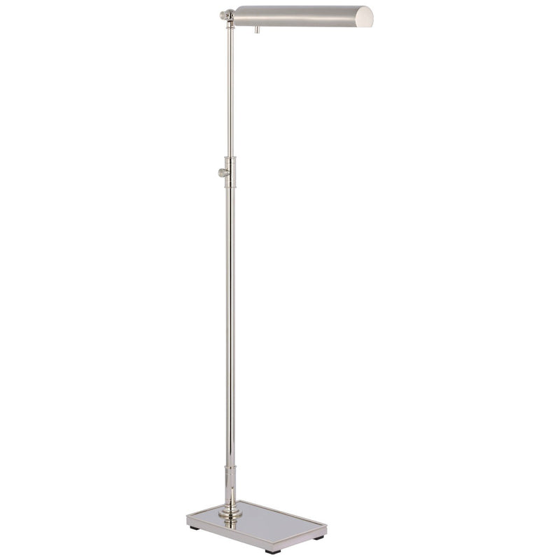 Lawton Medium Adjustable Pharmacy Floor Lamp in Polished Nickel