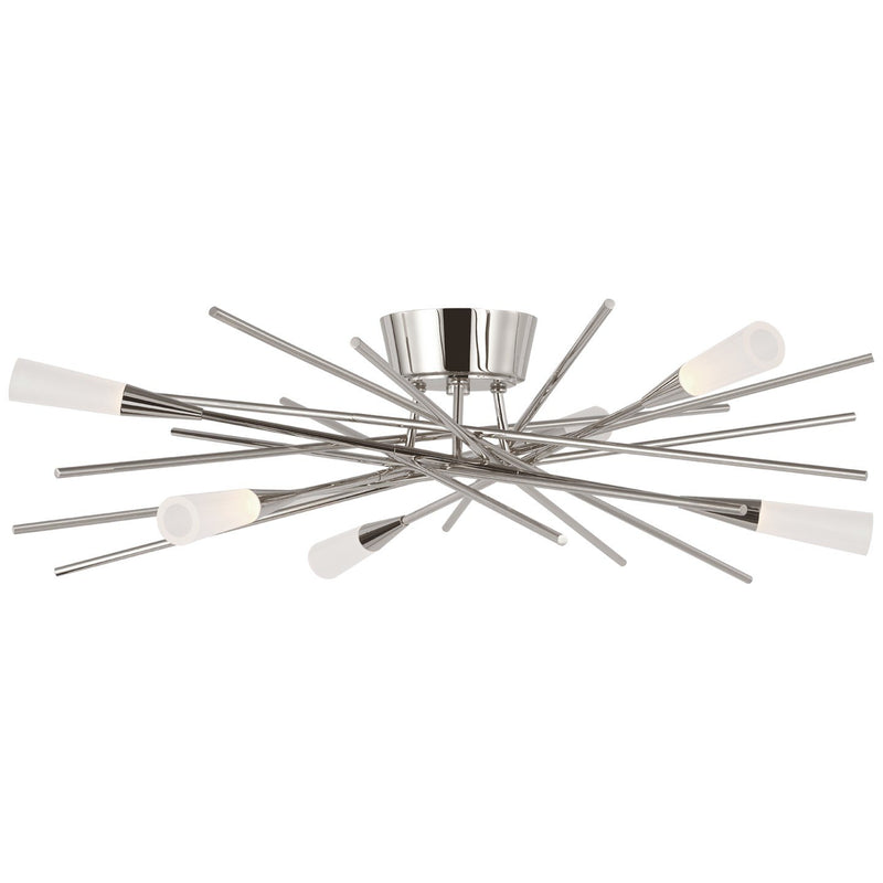 Stellar 28" Semi-Flush Mount in Polished Nickel