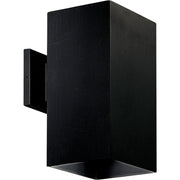 Square Outdoor Wall Sconce in Black