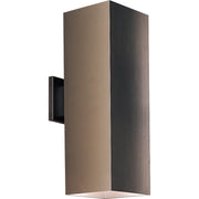 Square 2-Light Outdoor Wall Sconce in Antique Bronze