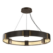 Aura 6-Light 28.9" Ring Chandelier in Bronze