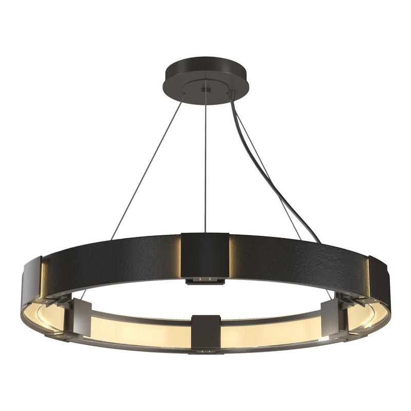 Aura 6-Light 28.9" Ring Chandelier in Dark Smoke