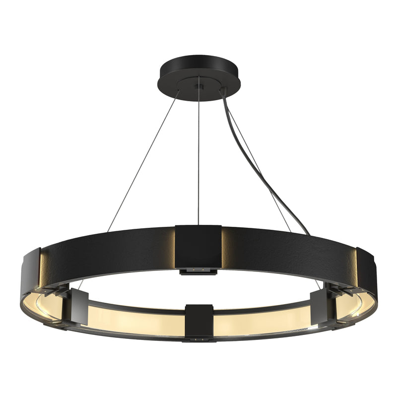 Aura 6-Light 28.9" Ring Chandelier in Black