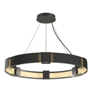 Aura 6-Light 28.9" Ring Chandelier in Natural Iron