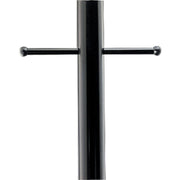 7-Foot Aluminum Outdoor Lamp Post with Ladder Rest in Black