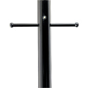 7-Foot Aluminum Outdoor Lamp Post with Ladder Rest in Black