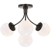 Prescott Medium 4-Light Semi-Flush Mount in Bronze
