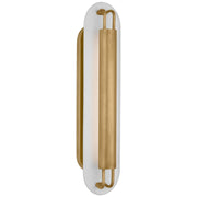 Teline 24" Oval Wall Sconce in Antique-Burnished Brass and Matte White