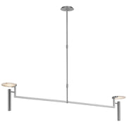 Melange Extra Large 60" Floating Disc Linear Chandelier in Polished Nickel