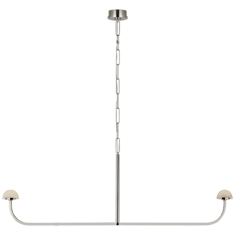 Pedra 56" Linear Chandelier in Polished Nickel