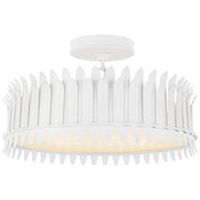 Leslie 16" 4-Light Semi-Flush Mount in Plaster White