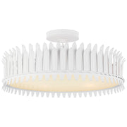 Leslie 21" 5-Light Semi-Flush Mount in Plaster White