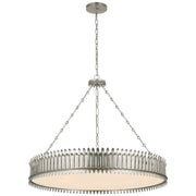 Leslie 37" 9-Light Pendant in Burnished Silver Leaf