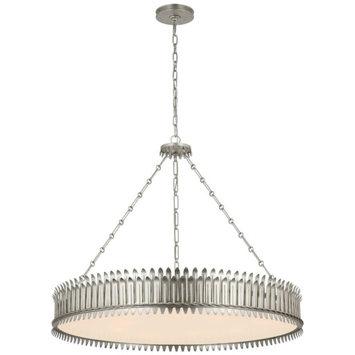 Leslie 37" 9-Light Pendant in Burnished Silver Leaf