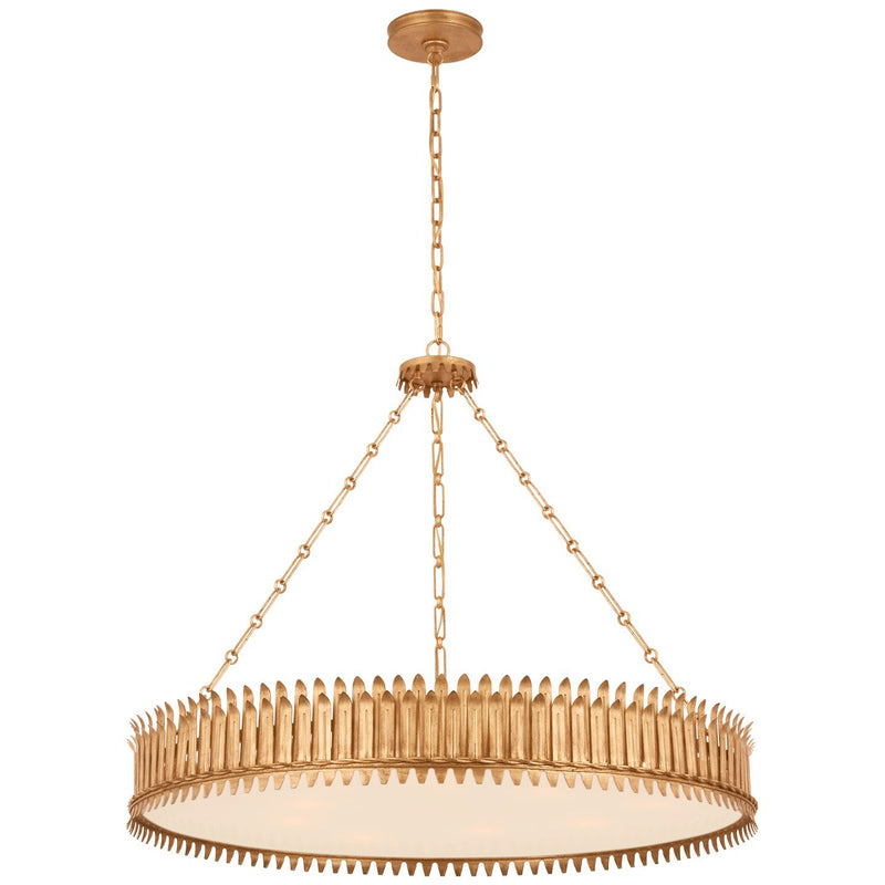 Leslie 37" 9-Light Pendant in Gilded Iron