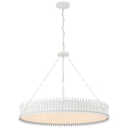 Leslie 37" 9-Light Pendant in Plaster White