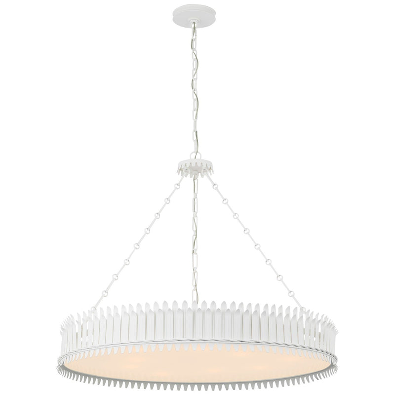 Leslie 37" 9-Light Pendant in Plaster White