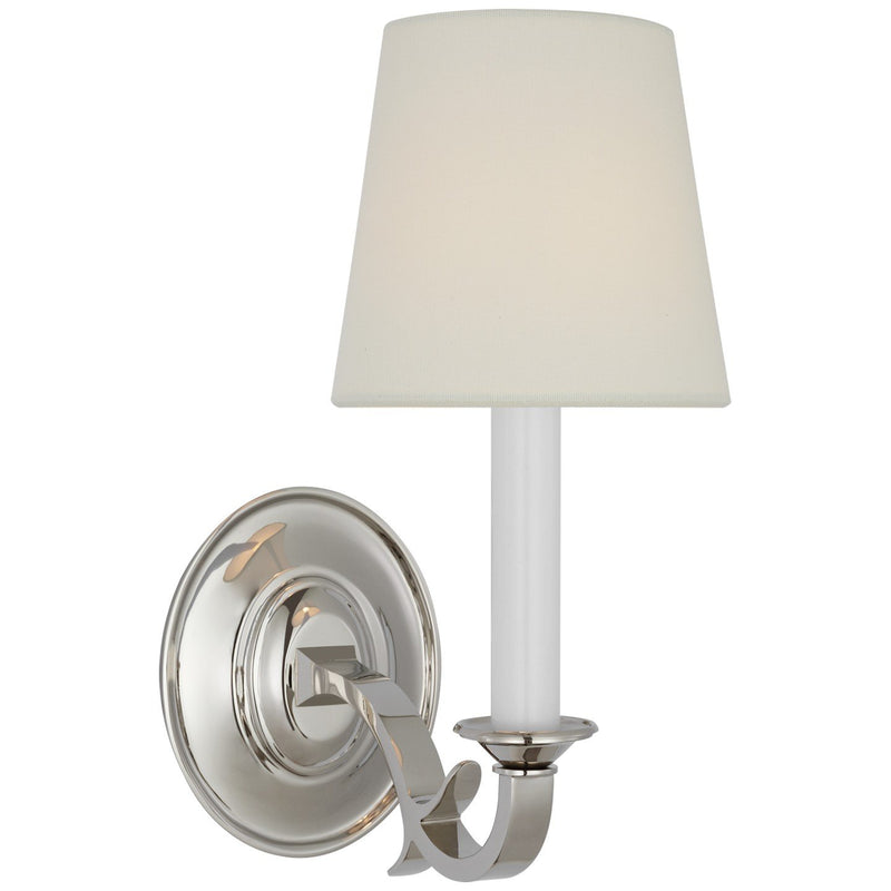 Channing Single Wall Sconce in Polished Nickel