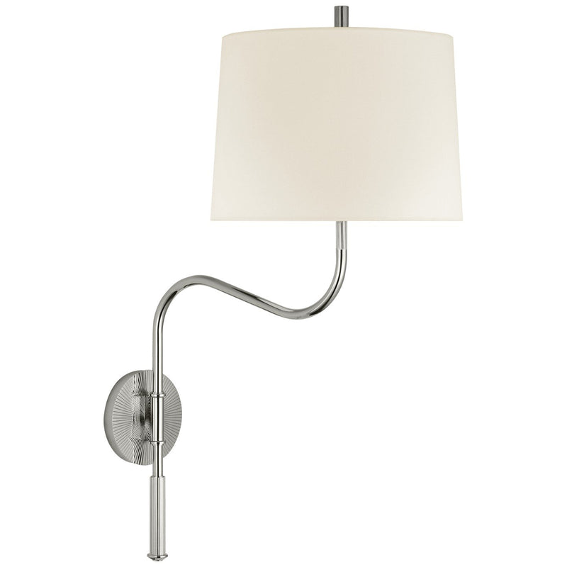 Canto Medium Swing Arm Wall Lamp in Polished Nickel