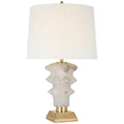 Luxor Medium Table Lamp in Alabaster and Hand-Rubbed Antique Brass