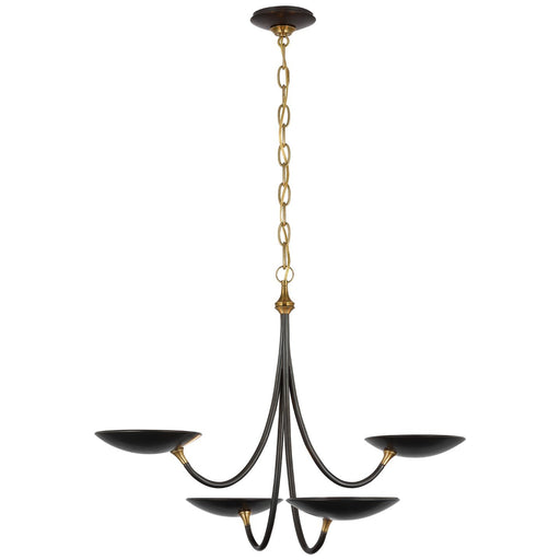 Keira Medium Chandelier in Bronze and Hand-Rubbed Antique Brass