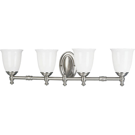 Victorian Four Light Bath in Brushed Nickel