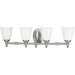 Victorian Four Light Bath in Brushed Nickel