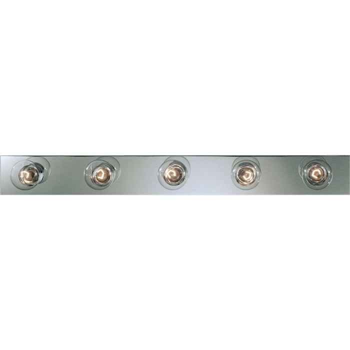 Broadway-Economy Five Light Bath Bracket in Polished Chrome