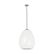 Kapoor Large Pendant in Clear and Natural Brass