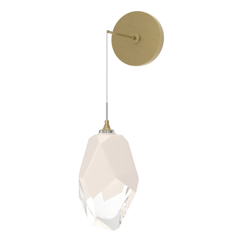 Chrysalis Large Low Voltage Sconce in Modern Brass - 201398-SKT-86-WP0755 by Hubbardton Forge