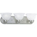 Avalon Three Light Bath Bracket in Brushed Nickel