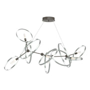 Celesse 6-Light 59.7" Chandelier in Dark Smoke