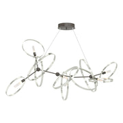 Celesse 6-Light 59.7" Chandelier in Dark Smoke