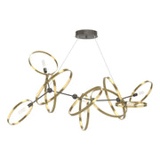 Celesse 6-Light 59.7" Chandelier in Dark Smoke