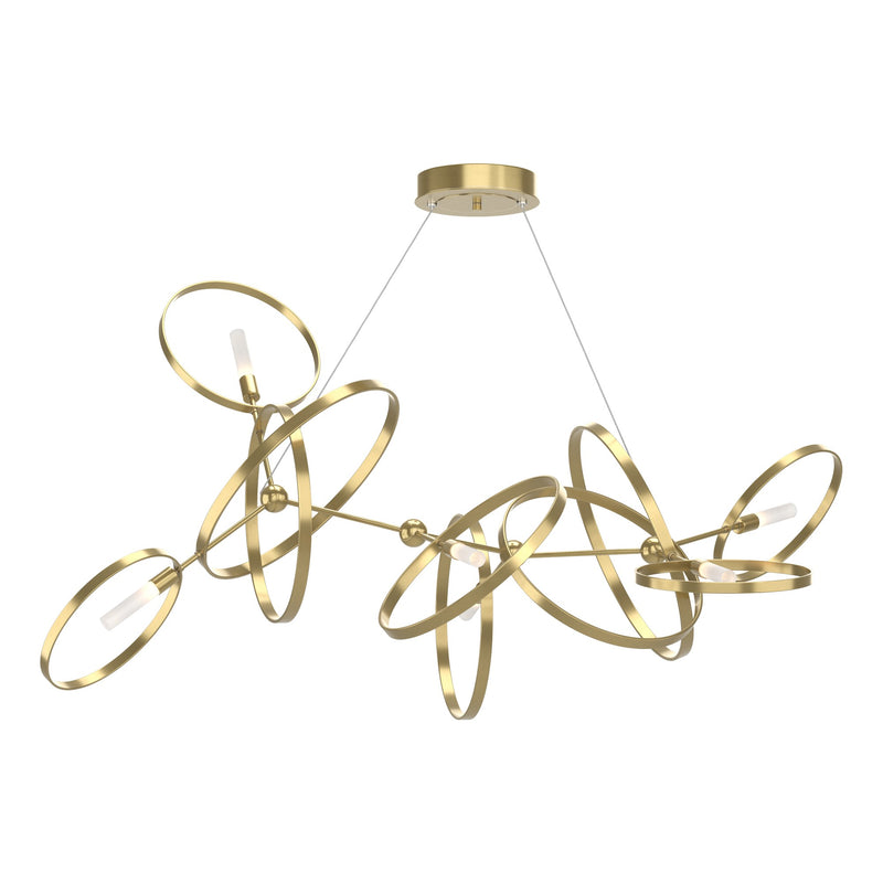 Celesse 6-Light 59.7" Chandelier in Modern Brass