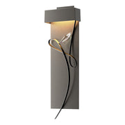 Rhapsody LED Sconce in Dark Smoke with Black Accent - 205440-LED-07-10-CR by Hubbardton Forge