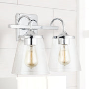Jayne 2-Light Bath Vanity Light in Chrome