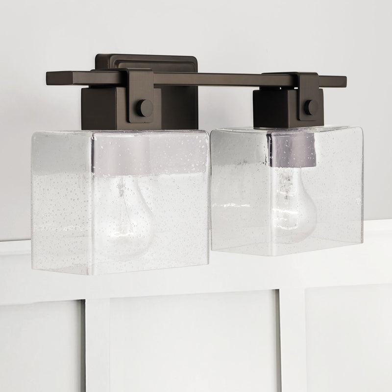 Graham 2-Light Bath Vanity Light in Oil Rubbed Bronze