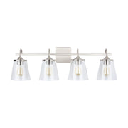 Jayne 4-Light Bath Vanity Light in Brushed Nickel